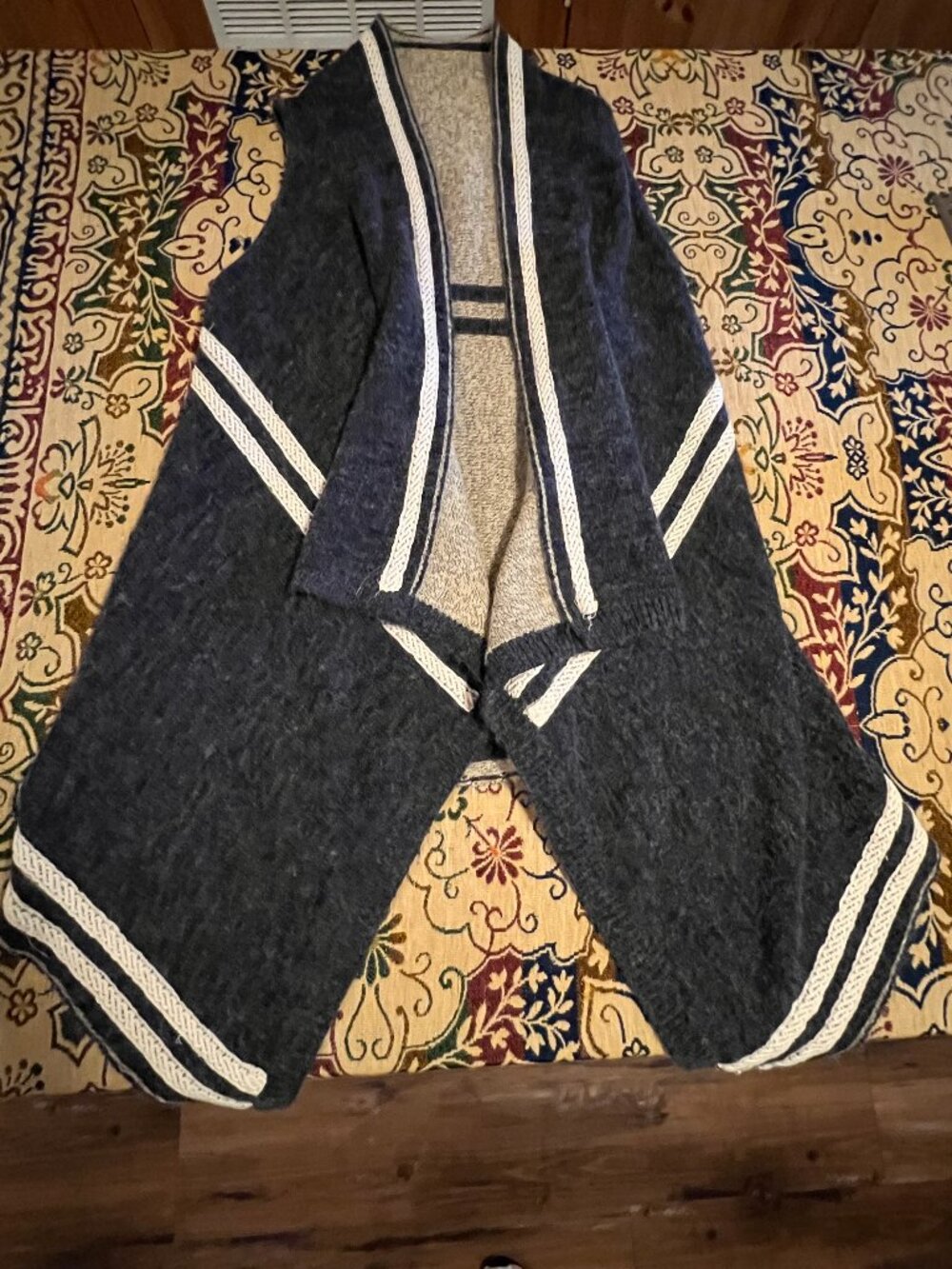 Reversible Southwest Duster Sweater Sleeveless long vest  no tag XL